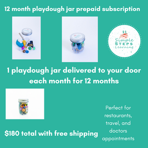 12 month prepaid playdough jar subscription
