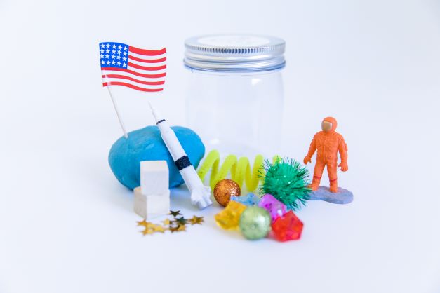 Space Playdough jar